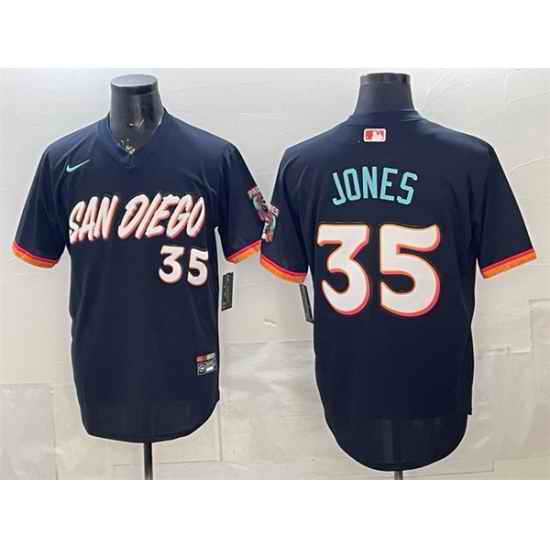 Men San Diego Padres  35 Randy Jones Obsidian 2026 City Connect Stadium Stitched Baseball Jersey