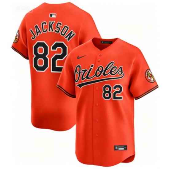 Men Baltimore Orioles Jeremiah Jackson #82 Orange Flex Base Stitched MLB Jersey