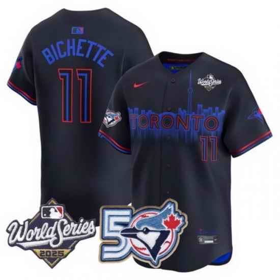 Men Women Youth Blue Jays 50th Patch 2025 World Series City Connect 11 Bichette Stitched Jersey