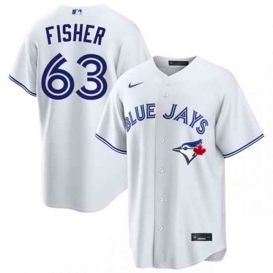 Men Toronto Blue Jays Braydon Fisher 63 White Home Limited Stitched Baseball Jersey