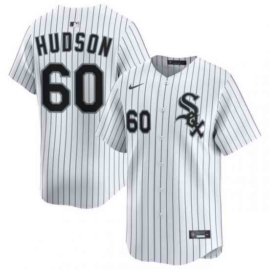 Men Chicago White Sox Nike Home Limited Jersey White Hudson Bryan 60