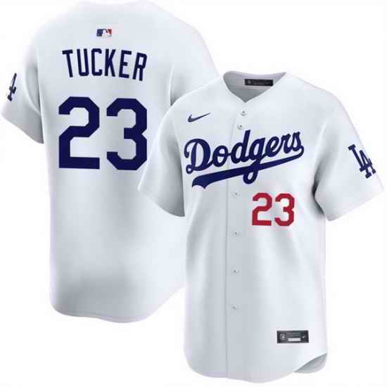 Men Los Angeles Dodgers  Kyle Tucker White 2026 Home Limited Stitched Baseball Jersey