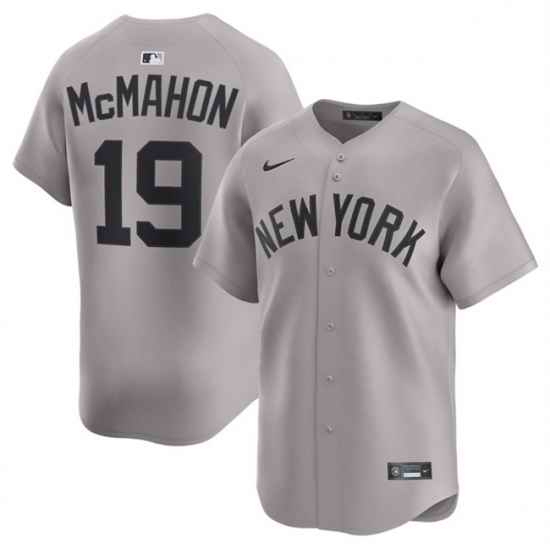 Men New York Yankees 19 Ryan McMahon Grey 2025 Limited Stitched Baseball Jersey