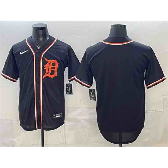Men Detroit Tigers Blank 2026 Fashion Replica Black Out Stitched Baseball Jersey