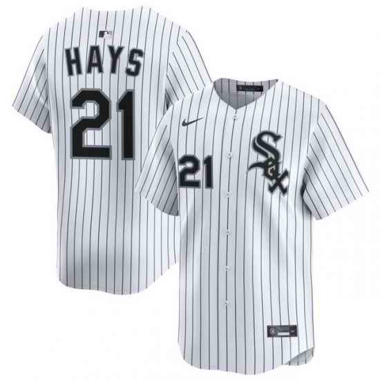 Men Chicago White Sox Nike Home Limited Jersey White Hays Austin 21