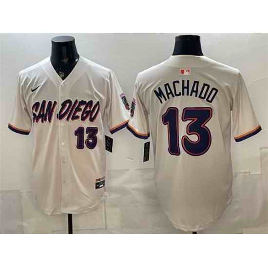 Men San Diego Padres  13 Manny Machado Cream 2026 City Connect Stadium Stitched Baseball Jersey