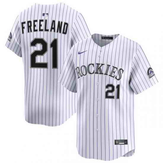 Men Colorado Rockies Nike White Alternate Limited Jersey Freeland Kyle 21