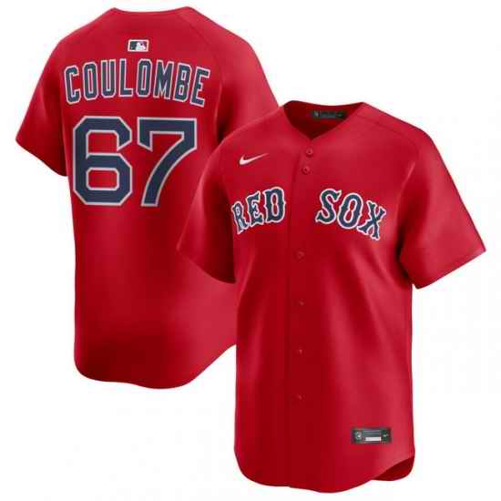 Men Boston Red Sox Nike Home Limited Jersey Red Coulombe Danny 67