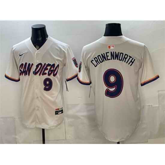 Men San Diego Padres  9 Jake Cronenworth Cream 2026 City Connect Stadium Stitched Baseball Jersey