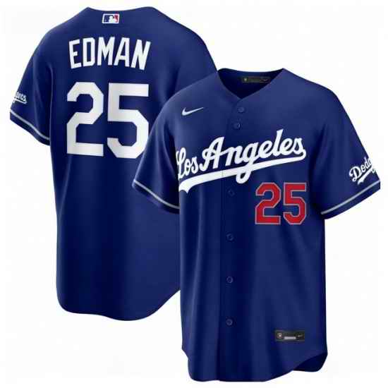 Men Los Angeles Dodgers Tommy Edman 25 Blue 2026 Gold Collection Stadium Stitched Baseball Jersey