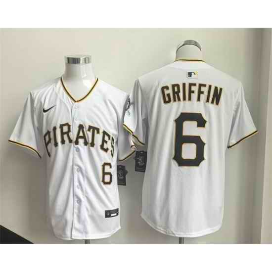 Men Pittsburgh Pirates  6 Konnor Griffin White 2026 Limited Stitched Baseball Jersey