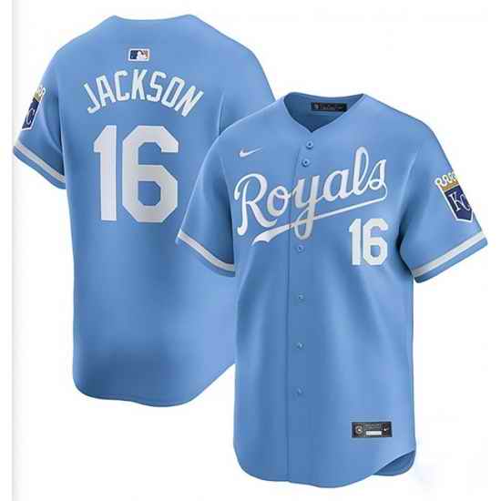 Men Kansas City Royals  16 Bo Jackson Light Blue Limited Stitched Baseball Jersey