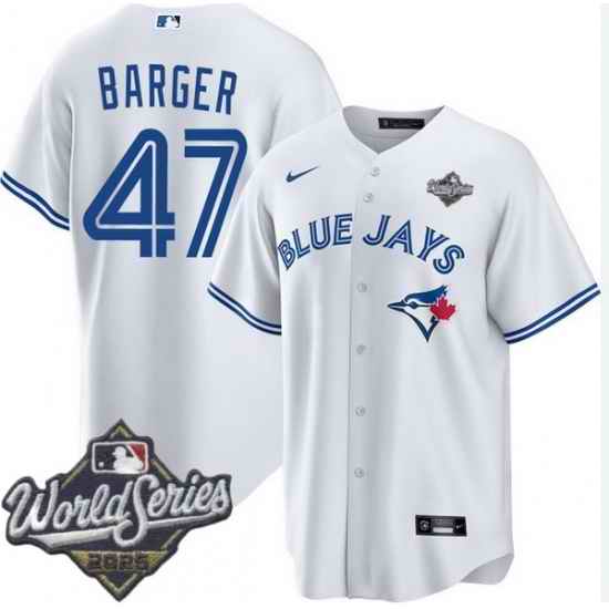 Men Toronto Blue Jays 47 Addison Barger Cool Base Stitched Baseball Jersey White