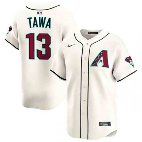 Men Arizona Diamondbacks Nike Home Limited Jersey Cream Tawa Tim 13