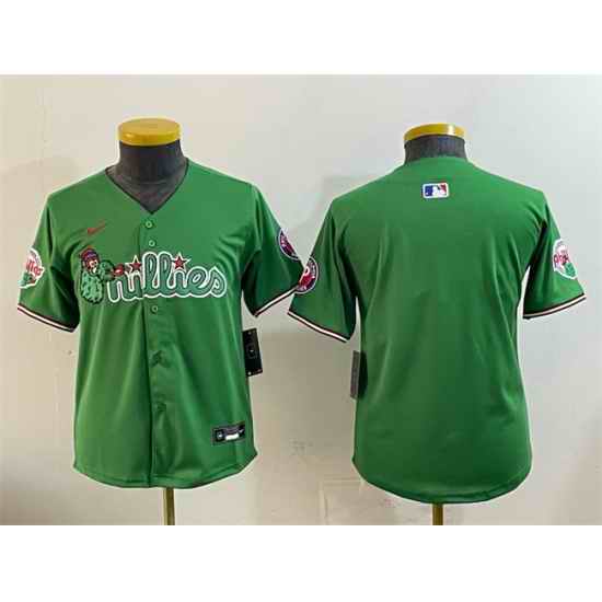 Youth Philadelphia Phillies Blank Green Phanatic Limited Stitched Jersey