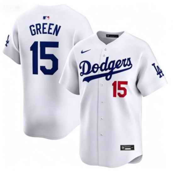 Men Los Angeles Dodgers Shaun Green #15 White Flex Base Stitched Jersey