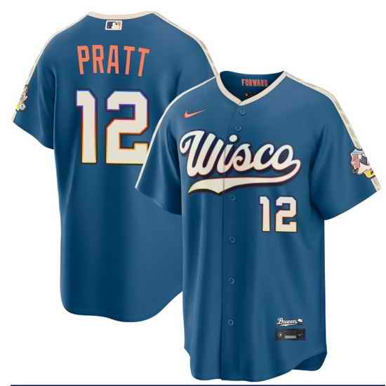 Men Milwaukee Brewers 12 Cooper Pratt Home 2026 City Conect Edition Stitched Limited Jersey