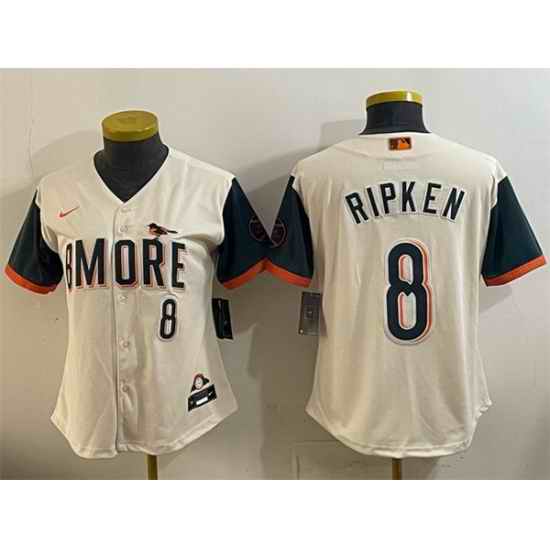Youth Baltimore Orioles 8 Cal Ripken Jr Natural 2026 City Connect Stadium Stitched Baseball Jersey