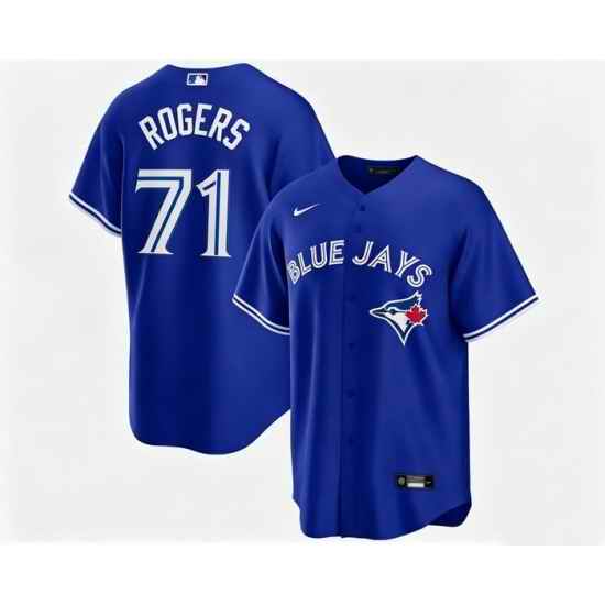 Men Toronto Blue Jays Tyler Rogers 71 Blue Away Flex Base Stitched Baseball Jersey