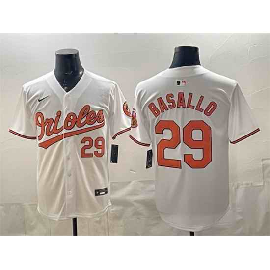 Men Baltimore Orioles 29 Samuel Basallo White 2025 Limited Stitched Baseball Jersey