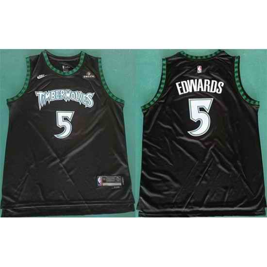 Men Minnesota Timberwolves 5 Anthony Edwards 5 Anthony Edwards Anthony Edwards Black 2025 Classic Edition Stitched jersey