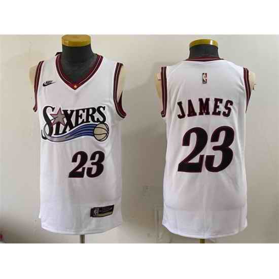 Men-s-Philadelphia-76ers--23-LeBron-James-White-2026-Classic-Edition-Stitched-Jersey-967-99946