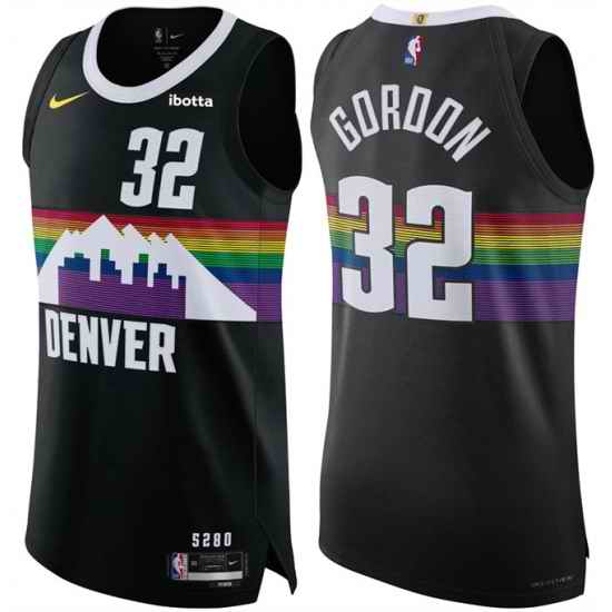 Men Denver Nuggets  32 Aaron Gordon Black 2025 26 City Edition Stitched Basketball Jersey