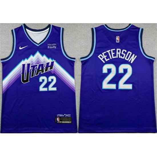 Men Utah Jazz  22 Darryn Peterson Purple 2026 Draft Icon Edition Stitched Basketball Jersey