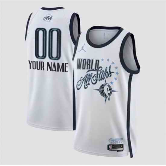 Men 2026 All Star Active Player Custom White Stitched Basketball Jersey