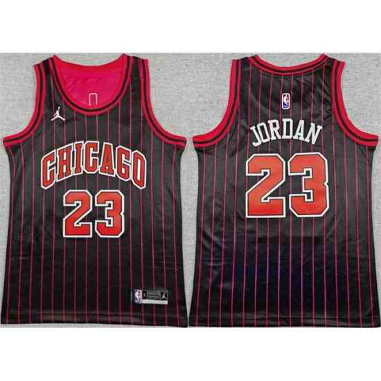 Youth Chicago Bulls 23 Michael Jordan Black City Edition Stitched Basketball Jersey