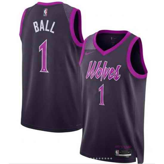 Men Minnesota Timberwolves LaMelo Ball #1 Edition Stitched NBA Jersey