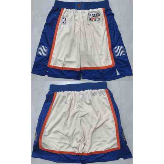 Men New Yok Knicks White 2026 Shorts  Run Small