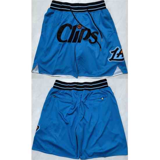 Men Los Angeles Clippers Blue Shorts