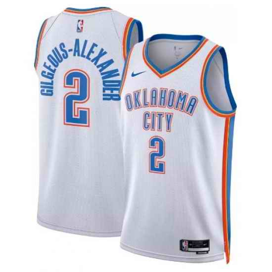 Youth Oklahoma City Thunder Shai Gilgeous-Alexander White Swingman Stitched Jersey