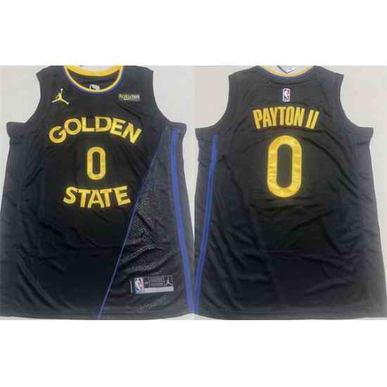 Men Golden State Warriors 0 Gary Payton II Black 2024 25 Statement Edition Stitched Basketball Jersey