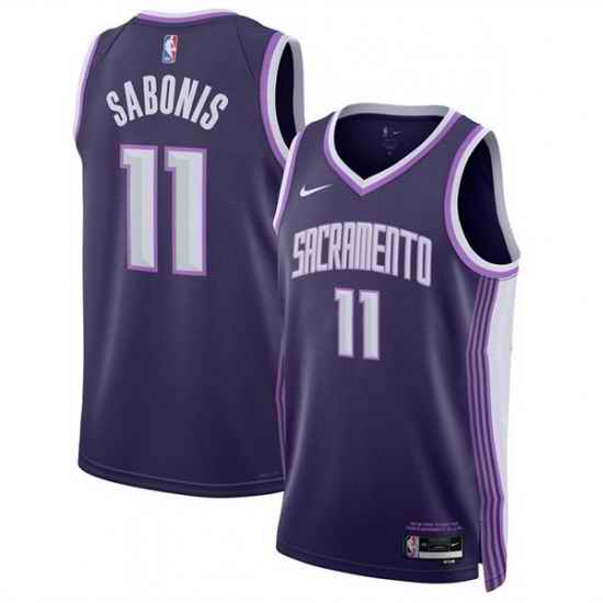 Men Sacramento Kings 11 Domantas Sabonis Purple 2025 26 City Edition Stitched Basketball Jersey