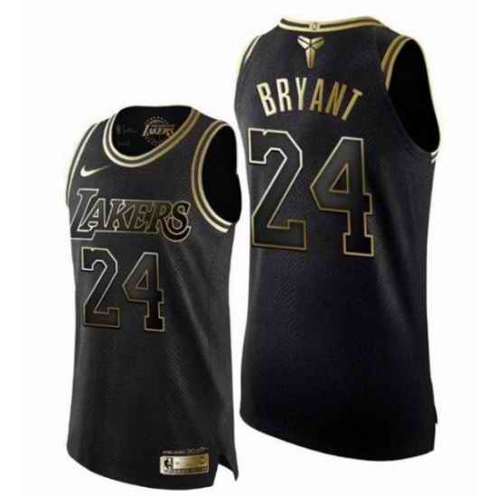 Men Lakers 24 Kobe Bryant Black Mamba Forever Legend Jersey