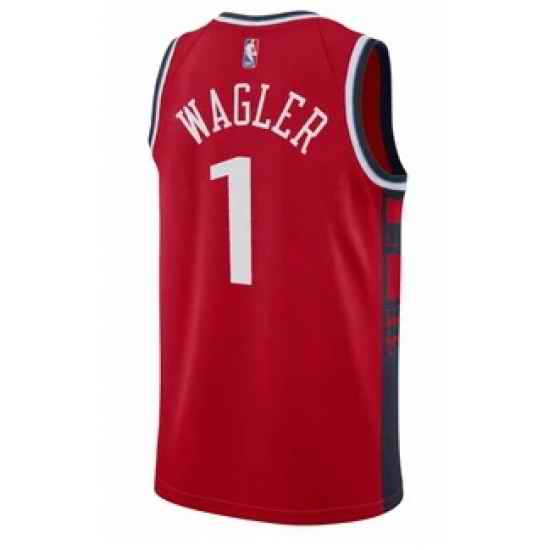 Men Los Angeles Clippers Keaton Wagler #1 Jersey Red