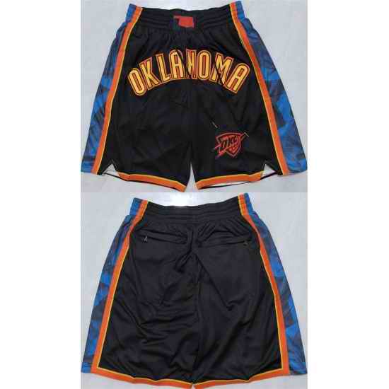 Men Oklahoma City Thunder Black Shorts