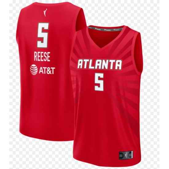 Men Atlanta Dream Angel Reese #5 Red Fast Break Replica Jersey Explorer Edition