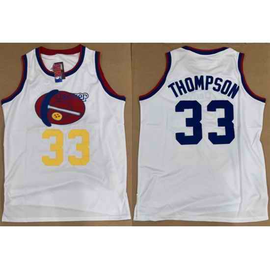 Men Denver Nuggets  33 David Thompson White Stitched Basketball Jersey