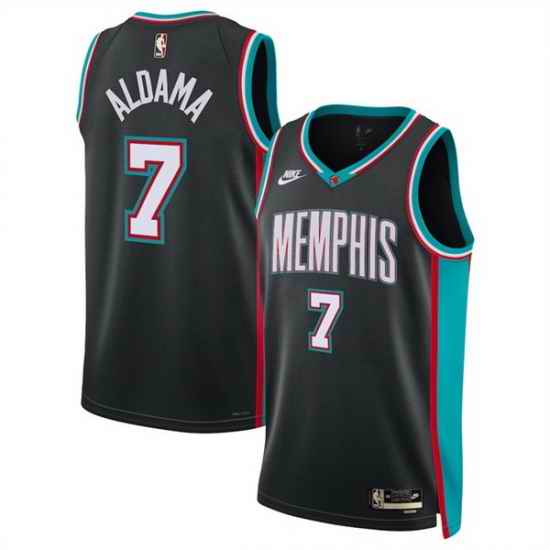 Men Memphis Grizzlies 7 Santi Aldama Black 2025 Classic Edition Stitched Basketball Jersey