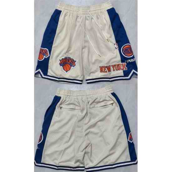 Men New Yok Knicks White 2025 Shorts