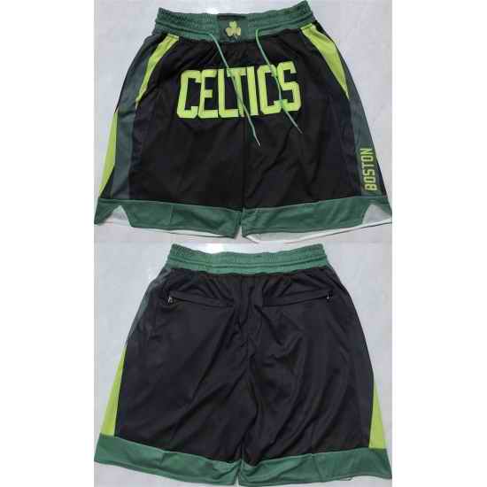 Men Boston Celtics Black Shorts