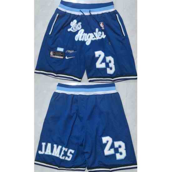 Men Los Angeles Lakers  LeBron James Blue 2026 Shorts  Run Small