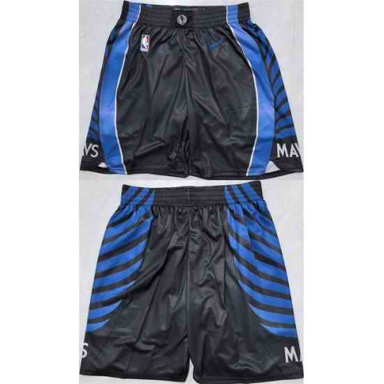 Men Dallas Mavericks Black Shorts  Run Small