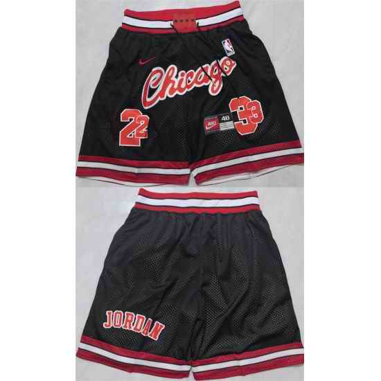 Men Chicago Bulls  Michael Jordan Black 2026 Shorts 002