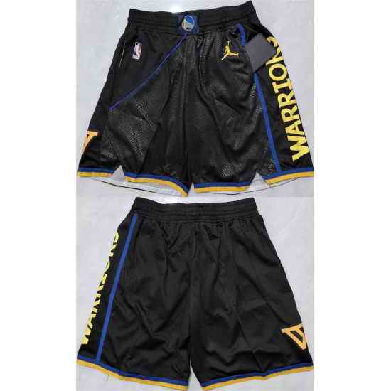 Men Golden State Warriors Black Shorts 28Run Small 29