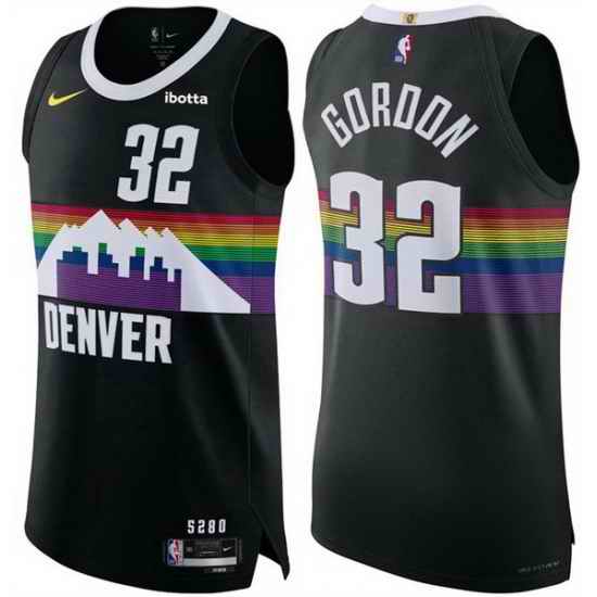 Men Denver Nuggets  32 Aaron Gordon Black 2025 26 City Edition Stitched Basketball Jersey