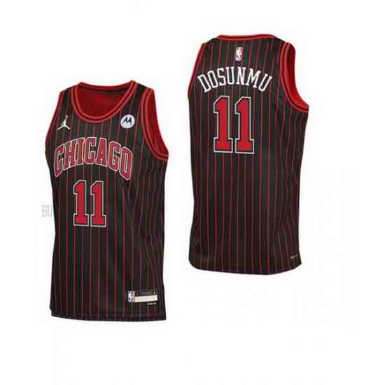 Men Chicago Bulls 11 Ayo Dosunmu Black Stitched Basketball Jersey